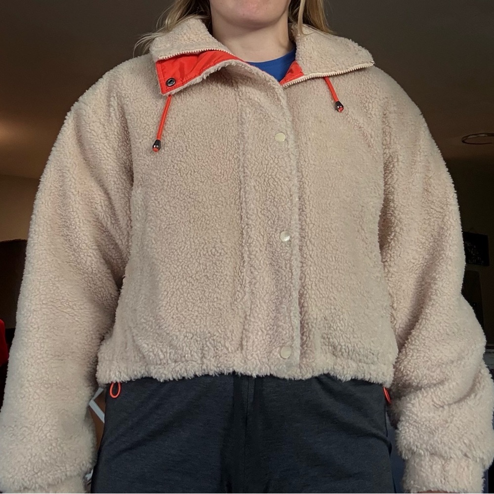 BP Cream and Orange Teddy Jacket
